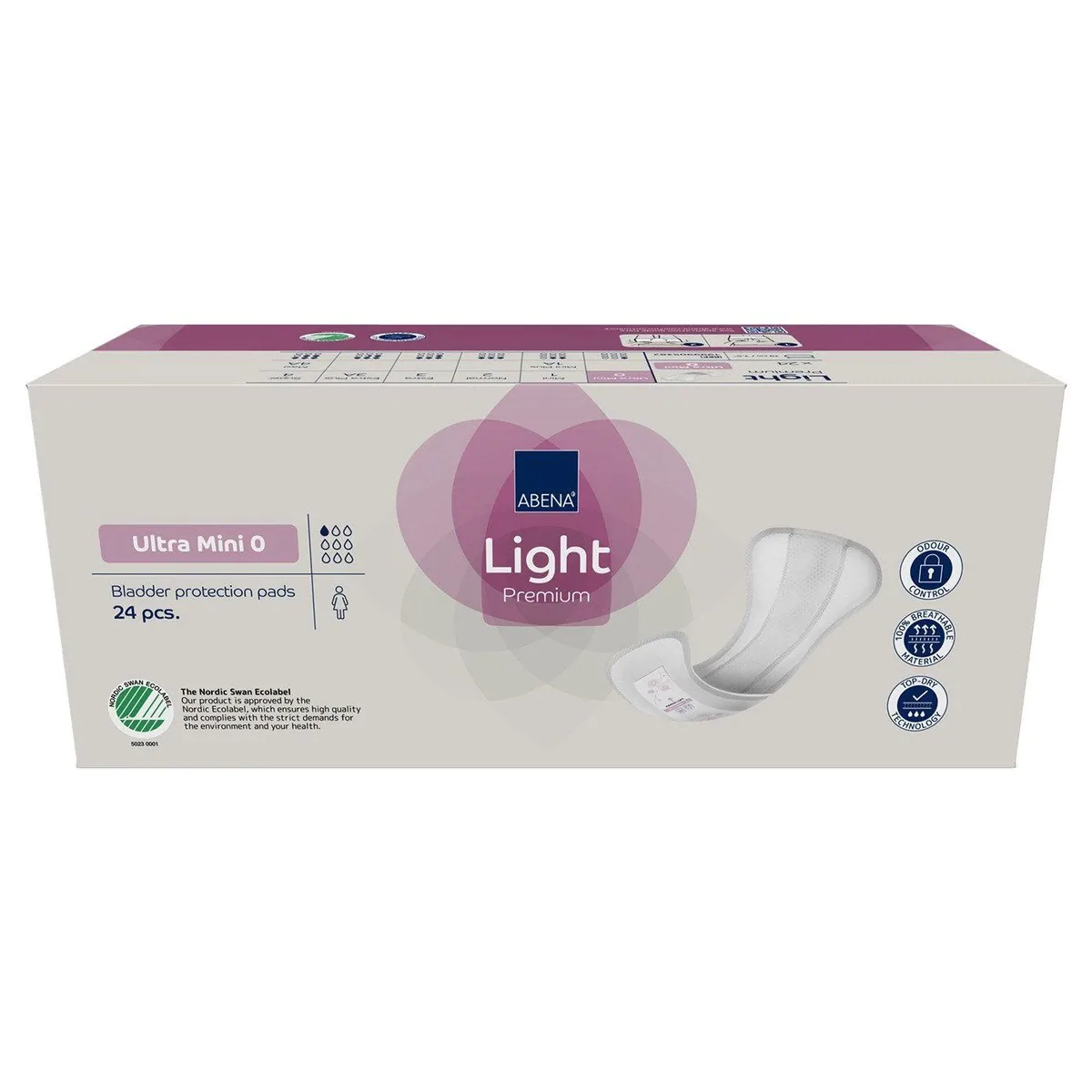 Abena Ultra Mini 0 Inkontinenz-Einlage, 80 ml Saugstärke, atmungsaktiv, für weibliche Anatomie 4
