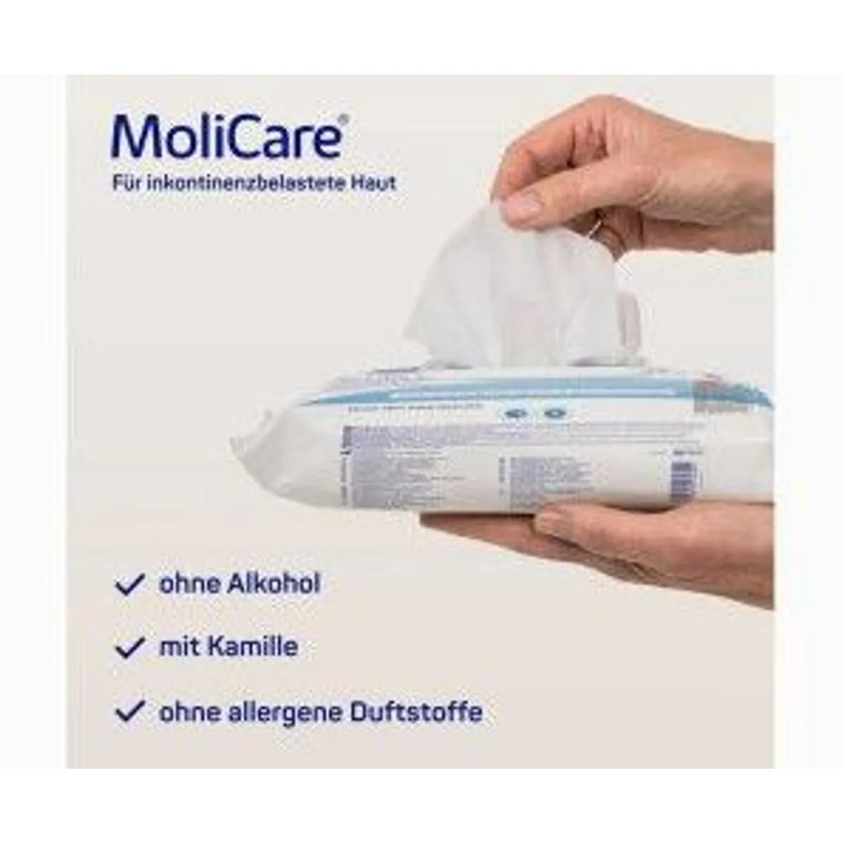 MoliCare Skin Feuchtpflegetücher, sanfte Reinigung für empfindliche Haut 3