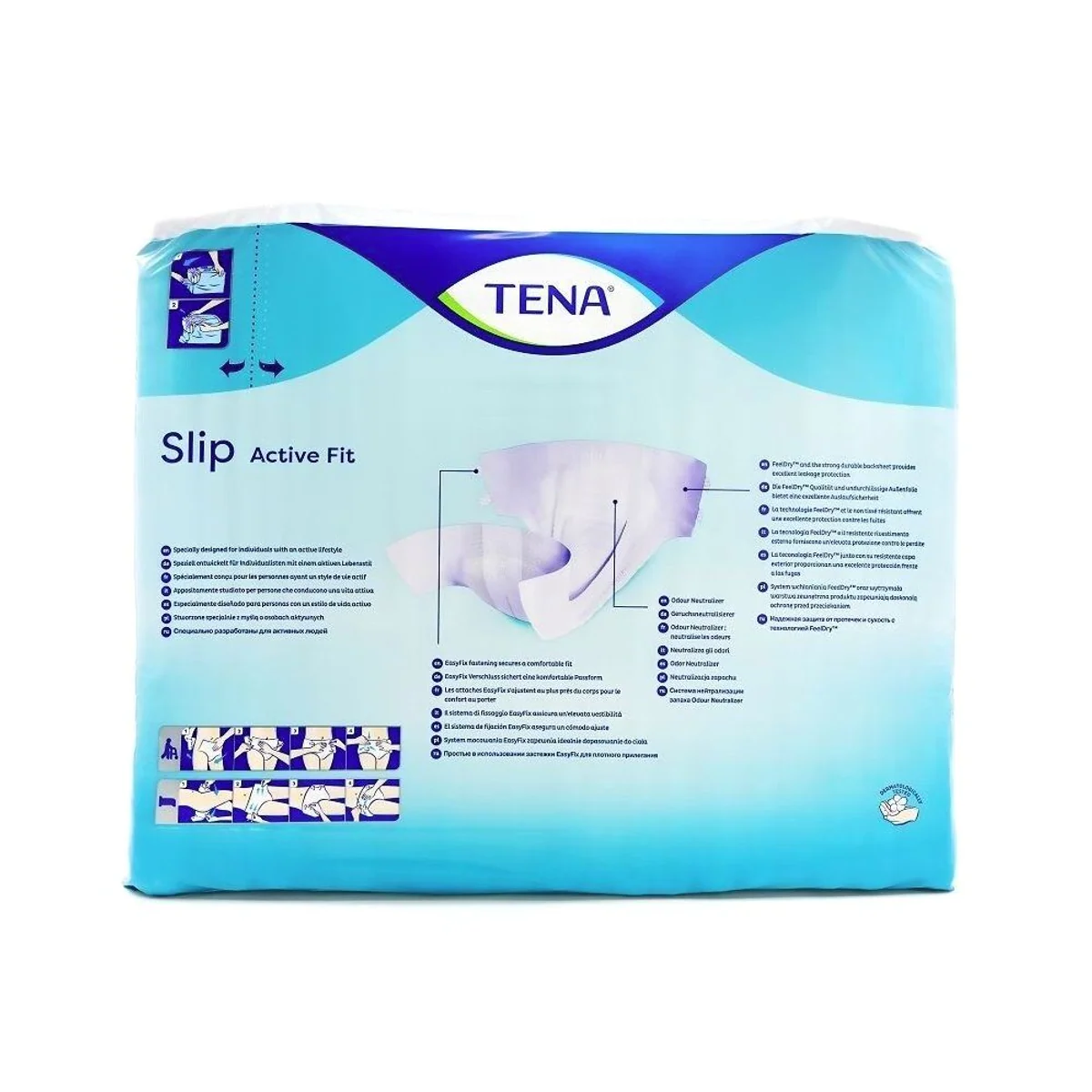 TENA Slip Active Fit Ultima Large, hohe Saugkraft, atmungsaktives Material, wieder verschließbare Klettverschlüsse 3