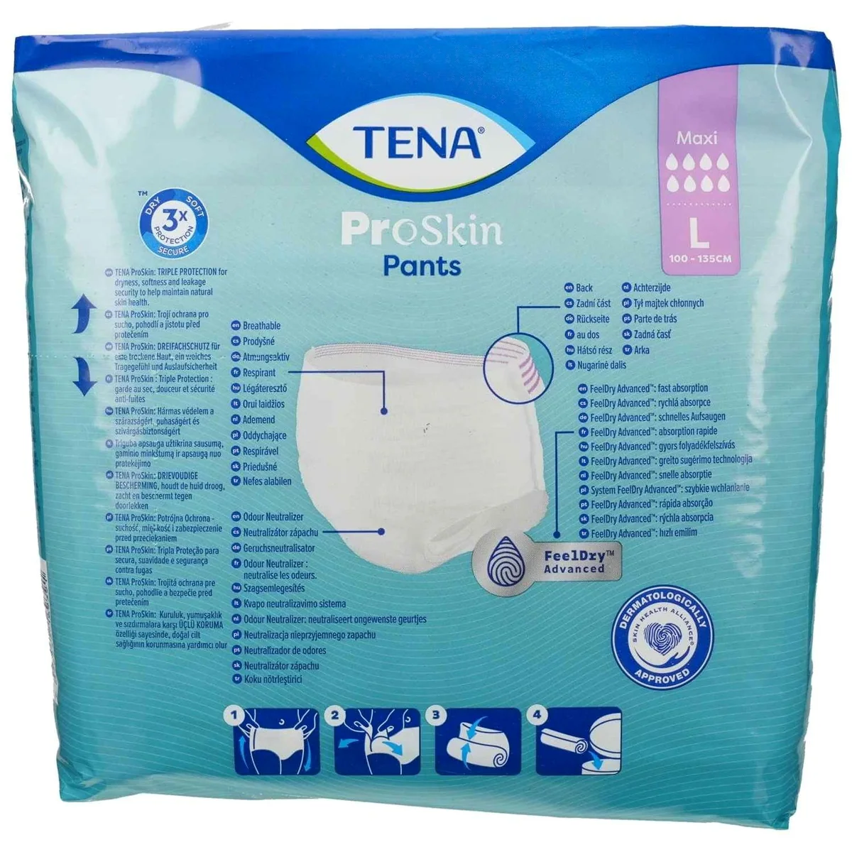 TENA PANTS Maxi L, saugstark, diskret, hautfreundlich — 10 Stück 3