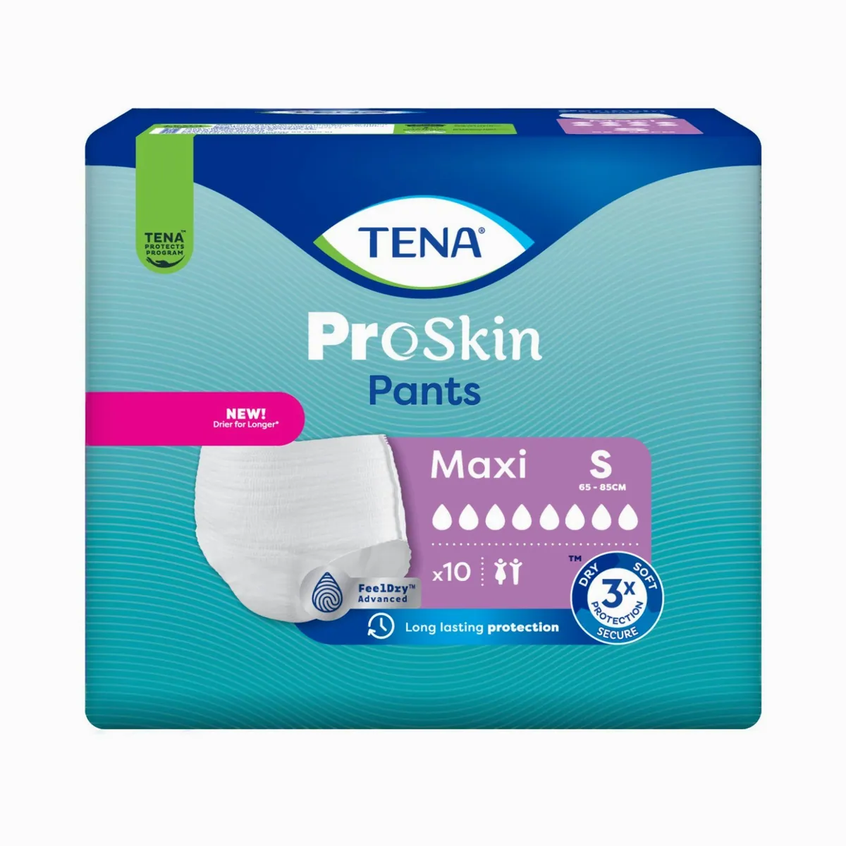 TENA Pants Maxi S, hoher Tragekomfort, effektiver Schutz, diskrete Optik